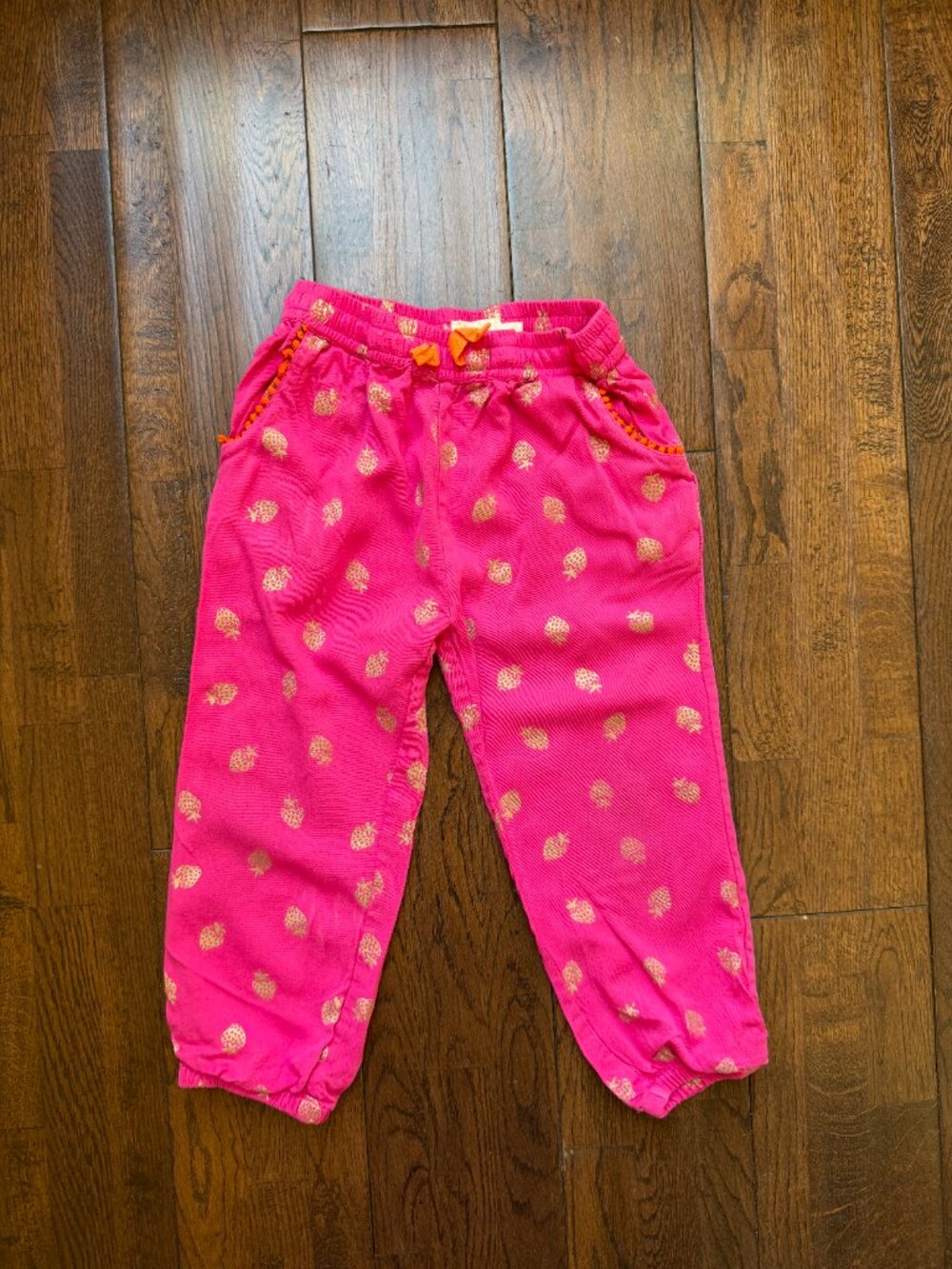 Mini Boden Kids' Foil Strawberry Joggers, Size 3Y